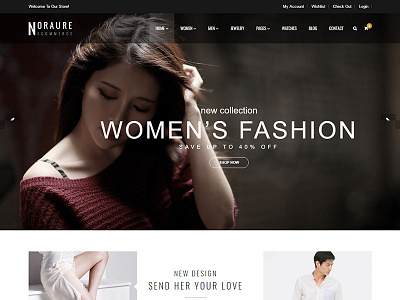 Noraure - Mega Shop Bootstrap Template clean clothing creative design fashion home furniture lifestyle modern noraure online shop online store professional shop