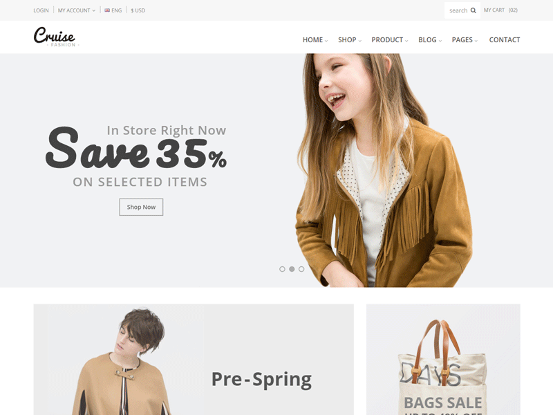 Cruise - Fashion eCommerce Template