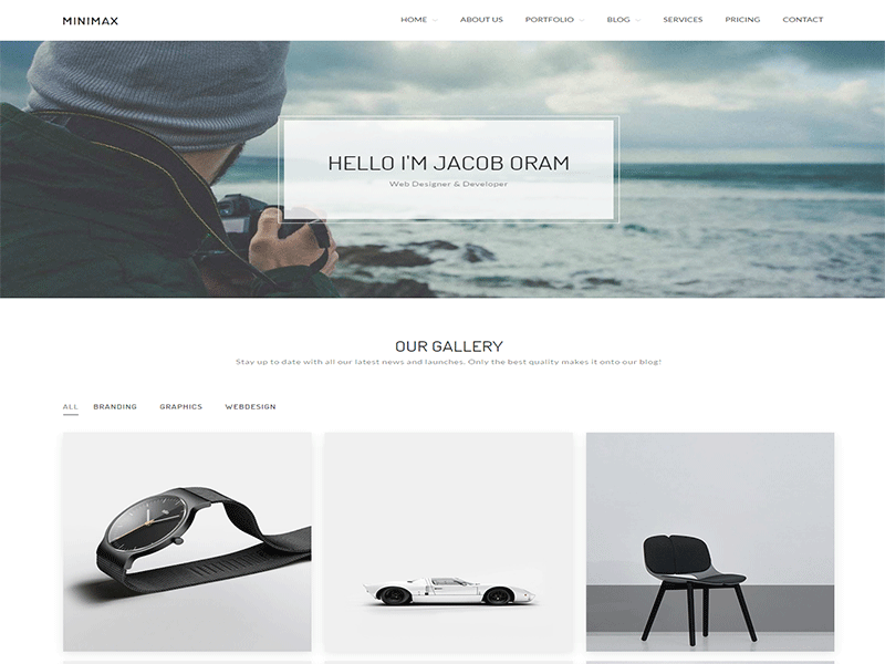 Minimax - Minimal Portfolio WordPress 