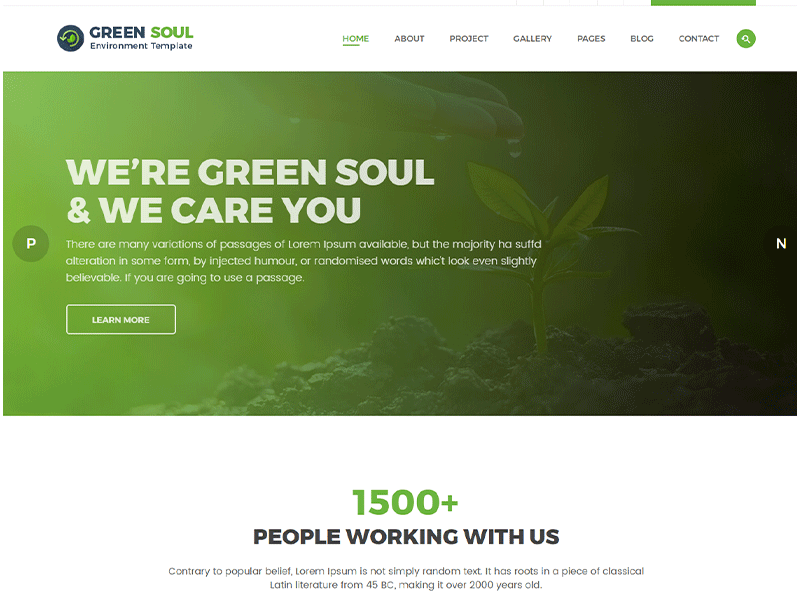Green Soul - Environment & Non-Profit HTML Template agriculture alternative energy biological project business donation eco eco friendly ecology ecosystem environment environment protection