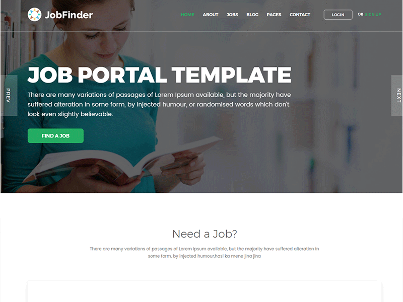 Jobfinder – Job Board HTML Template applicant candidate career companies corporate employment freelancer job board job directory job listing