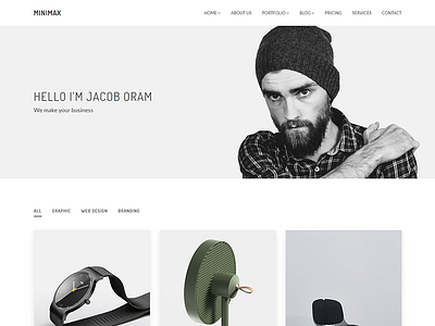 Minimax - Minimal Portfolio WordPress Theme