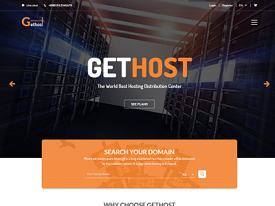 Gethost - Responsive Hosting Template cloud dedicated servers hosting hosting plans pricing table responsive shared hosting