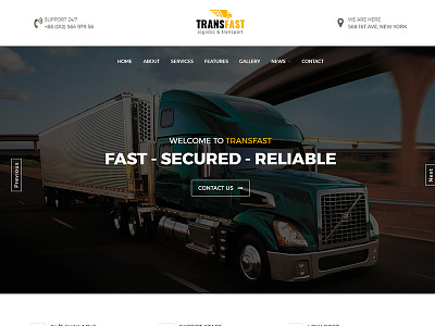 Transfast - Logistic and Transport - WordPress Theme business cargo corporate localization logistic modern multipurpose shipment trailer transport transportation truck