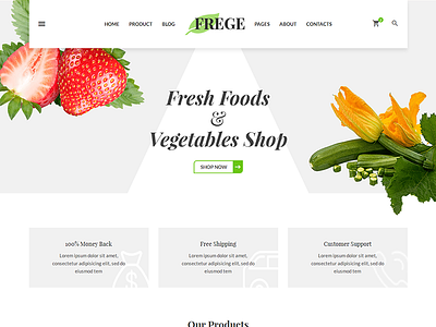 Frege - Foods And Vegetables HTML Template bakery bar coffee dinner drink food menu recipes restaurant seafood shop sushi