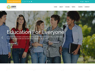 Univ – Education WordPress Theme academia academy campus courses e learning education laboratory learn learning school student students