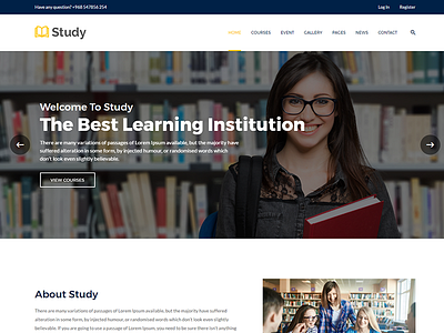 Study – Education HTML5 Template academic agency blog college education portfolio school study teacher university