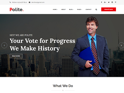 Polite – Political HTML Template 