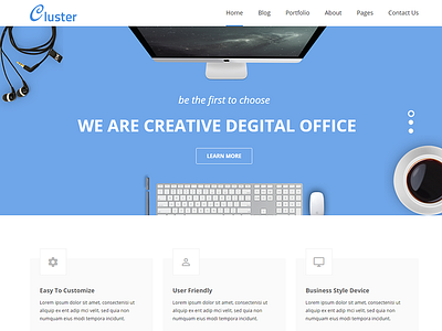 Cluster – Corporate HTML Template advisor agent apartment business clear design consulting corporare psd corporate accountant finance financial