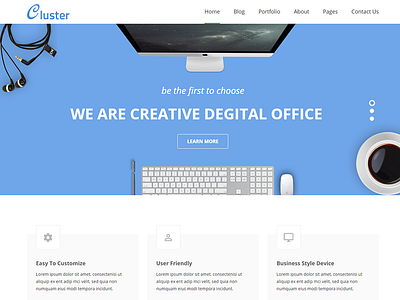 Cluster – Corporate HTML Template 