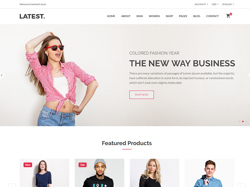 Latest - eCommerce Fashion Template by HasTech on Dribbble