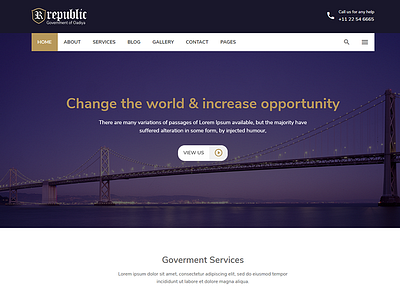 Republic - Responsive Government HTML Template city city government corporate government government agency layer slider local government political politician politics projects town