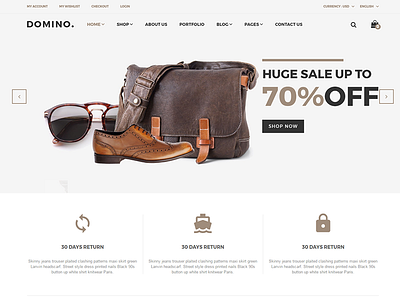 Domino– eCommerce Fashion Template bootstrap clothes clothing html5 interior kids fashion men fashion responsive shopping women fashion