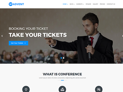 WPadvent - Event and Conference WordPress Theme calendar camp concert conference festival lecture meeting seminar speaker summit venue webinar