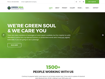 Green Soul - Environment & Non-Profit WordPress Theme agriculture alternative energy biological project business donation eco eco friendly ecology ecosystem environment protection fundraising recycling