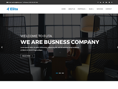 Elita – Corporate HTML Template advisor agent apartment business clear design consulting corporate accountant finance financial insurance multipurpose
