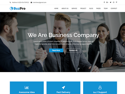 Buzpro – Corporate WordPress Theme agency blog business creative ecommerce html template interior medicine multipurpose personal portfolio travel