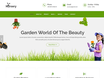 Nursery - Gardening and Landscaping WordPress Theme