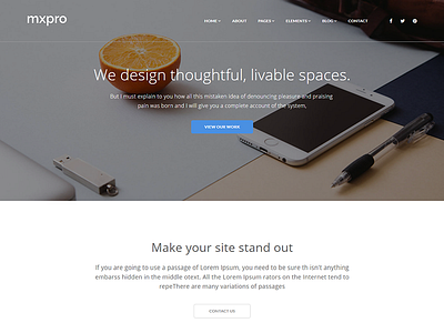 Mxpro - MultiPurpose HTML5 Template With Page Builder