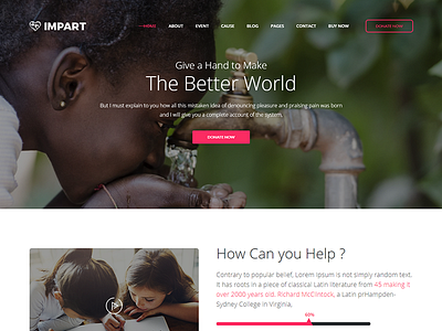 Impart - Responsive HTML Template for Charity & Fund Raising africa causes charity child care crowdfunding crunchpresss donation event management events fund raising orphan poverty