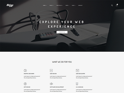 Shine - Creative Multipurpose Minimal Template