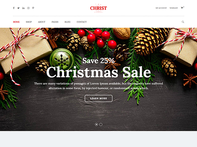 Christ - Christmas Gift Shop eCommerce HTML Template