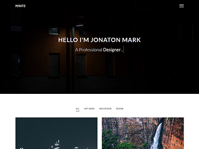 Minifo - Minimal Portfolio HTML Template agency bootstrap business clean corporate minimalist modern multipurpose personal photography portfolio