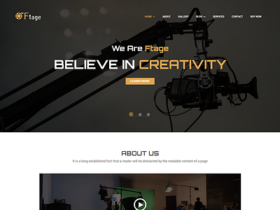 Ftage - Movie Film Marketing WordPress Theme