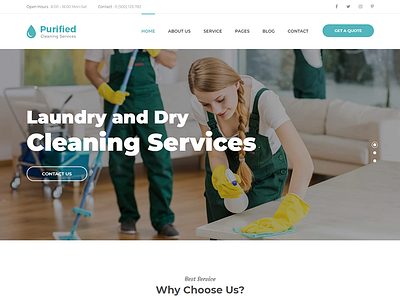 Purified - Cleaning Service HTML Template