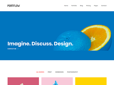 Portflow - Minimal Portfolio Template agency bootstrap business clean corporate creative freelancer html minimal minimalist modern multipurpose