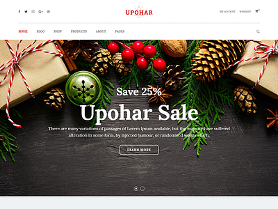 Upohar - Christmas Gift Shop WooCommerce WordPress Theme christmas christmas gift christmas shop christmas wordpress theme christmas wp theme creative deal ecommerce festival holiday holiday gift shopping