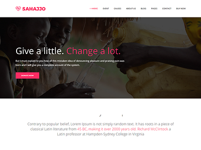 Sahajjo - Charity / Fundraising Nonprofit WordPress Theme