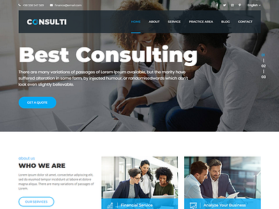 Consulti - Consulting & Business HTML Template accountants advisors business coach consultant consulting corporate finance financial insurance mentors trading