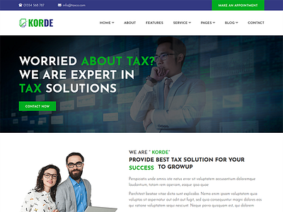 Korde - Finance, Tax, Consulting & Corporate HTML Template agency asset audit auditing consultant consulting corporate elegant finance html income management