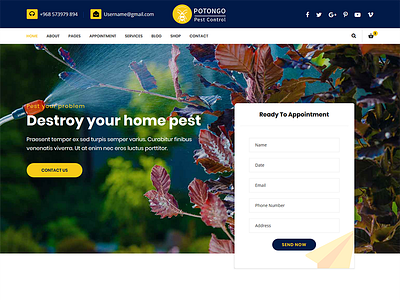 Potongo   Pest Control Services Html Template