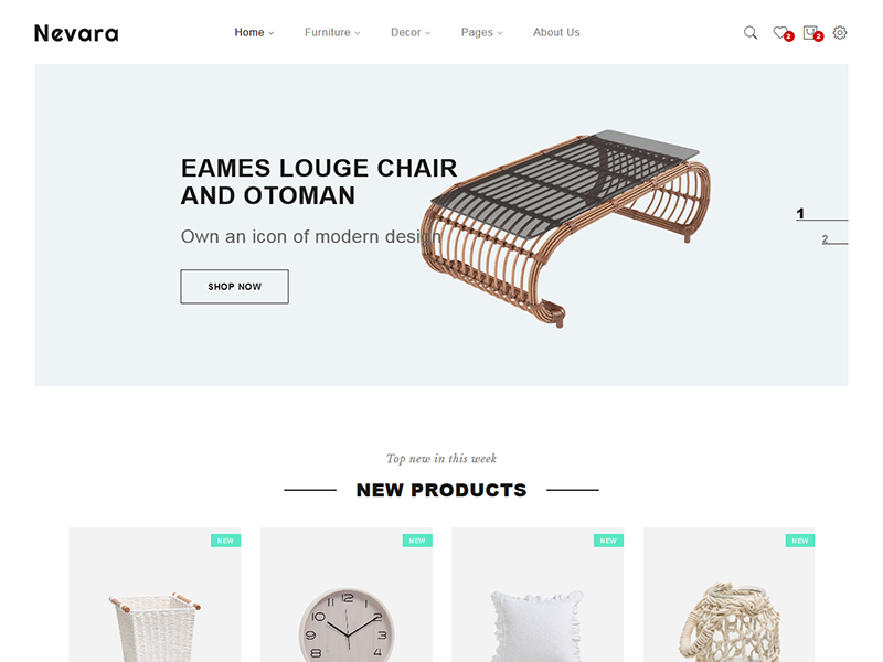 Nevara - Furniture & Interior eCommerce Template by HasTech on Dribbble