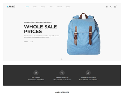 Arubic - Responsive Shopify Theme accessories bag beauty bootstrap clean clothing ecommerce fashion store template modern multipurpose online shop