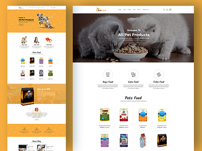 PetFood - Pet Sitter, Pet Shop, Animal Care Shopify Theme animal care bootstrap 4.0 cat clean cute dog e commerce fashion modern pet pet shop responsive