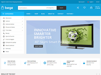 Bege – eCommerce Bootstrap Template