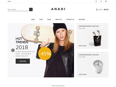 Anadi - Furniture Shopify Theme architecture clean decor drag drop ecommerce business equipment store furniture shop handmade house interior design minimalist modern