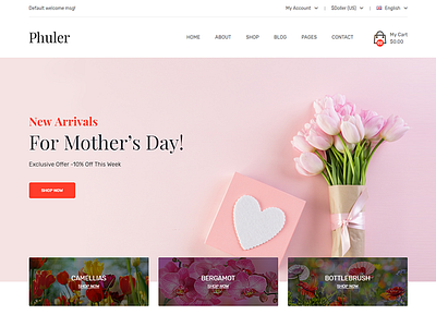 Phuler - Flower eCommerce Bootstrap4 Template