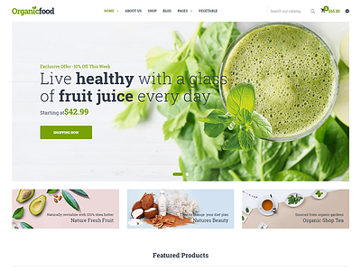 OrganicFood - ECommerce Bootstrap4 Template