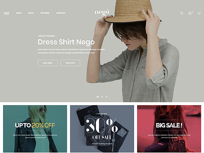 Nego - Fashion Ecommerce Bootstrap 4 Template