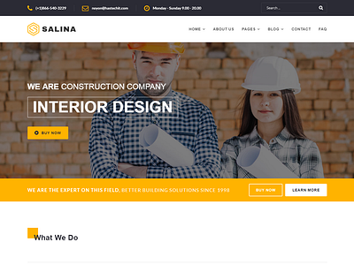 Salina - Construction Joomla Template With Page Builder architecture bootstrap joomla builder clean constructor engineering helix ultimate industry k2 blog maintenance plumber repair sp page builder theme