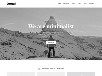 Donal - Minimal Portfolio Bootstrap 4 Template agency art blog bootstrap clean creative designer elegant gallery minimal minimalist modern multipurpose personal blog personal portfolio portfolio responsive