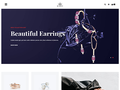 Ruby - Jewelry Store eCommerce Bootstrap 4 Template beauty bootstrap bootstrap 4 clean e commerce fashion html template jewelry jewelry store mega menu modern multipage responsive responsive bootstrap template