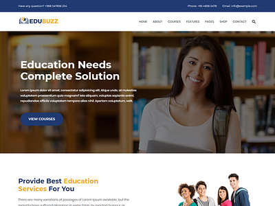 Edubuzz - Education Bootstrap 4 Template academic agency bootstrap business classes clean education event institute learning lms modern responsive school shop teacher training university