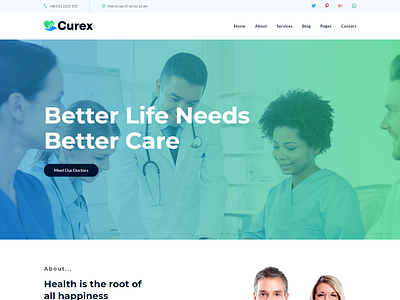 Curex - Medical Clinic Service HTML Template care clean clinic doctor hospital medical medical health care medical website medicine modern pharmacy treatment veterinary wellness