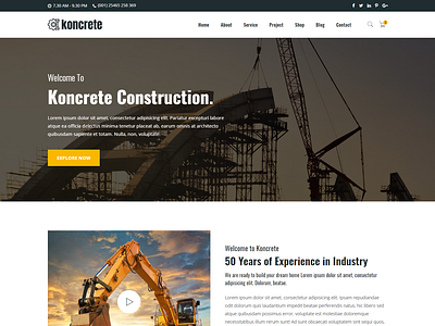 Construction Bootstrap 4 Template