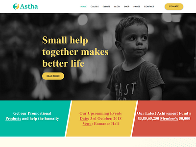 Astha – Charity Bootstrap 4 Template